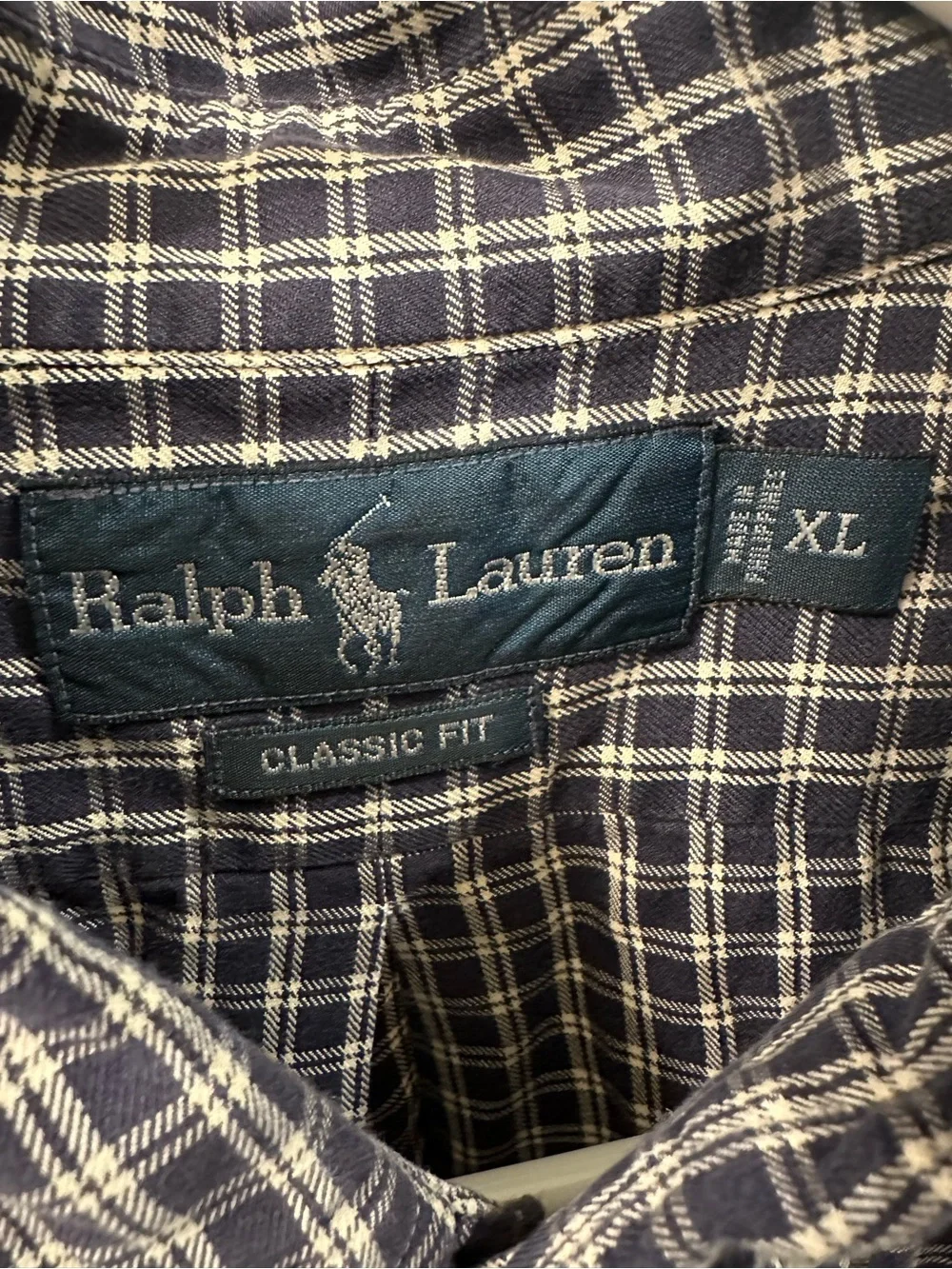 Polo by Ralph Lauren Navy & White Plaid Button-Down Shirt